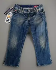 Miss Sixty Women’s Capri Denim Jeans Made In Italy Size 28