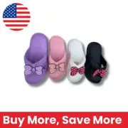 Women's Cute Bow Slide Slippers – Polka Dot Soft Non-Slip Indoor Outdoor Sandals