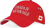[Purple Print House] Canada is Not for Sale Baseball Cap Maple Leaf Canadian Patriotic Statement Men Women Hat