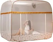 Polyester Folding Mosquito Net Tent Breathable Mosquito Net Tent Curtains Pop Up Mosquito Netting with Net Bottom