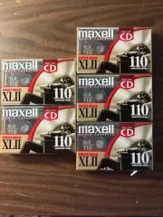 XLII 110 High Bias Audio Cassette Tape 5 loose– 110 Min Each – NEW Sealed Maxell