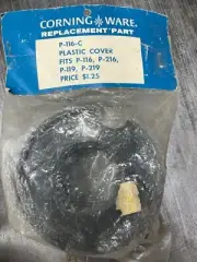 Vintage CorningWare replacement part P-116-C plastic cover NOS in original pack.