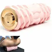 Vibrating Foam Roller Massager Electric Foam Roller with 4 Modes Rechargeable Durable Foam Solid Core(Pink)