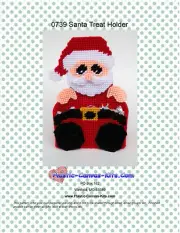 Christmas Santa Treat Holder- Plastic Canvas Pattern or Kit