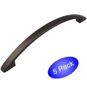 *5 Pack* Cosmas Cabinet Hardware Oil Rubbed Bronze Arch Pulls #222-128ORB