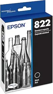 [Epson] 822 DURABrite Ultra Ink Standard Capacity Black Cartridge (T822120-S) Works with WorkForce Pro WF-3820, WF-3823, WF-4820, WF-4830, WF-4833, WF-4834