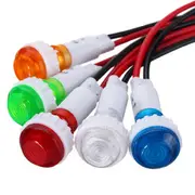 12V 10mm LED Dash Dashboard Panel Indicator Warning Signal Light Lamp 33 WHITE