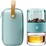 Portable Teapot Infuser Set Tritan Travel Tea Set Double Walled Teacup 200ml