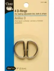 Dritz ~ (117-1-65) ~ 1" Nickel D-Rings