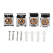 4*/set-hrome Mirror Wall Hanging Fixing Frameless Clips Mounting Hanger Clamp AU