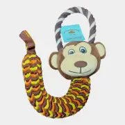 Pet Chew Toy Bite Resistant Teeth Cleaning Monkey Shape Dog Chew Sound Toy NWT
