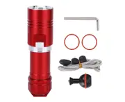 L2 LED Flashlight Torch 100M Diving Waterproof for Camping Stepless Dimmingred