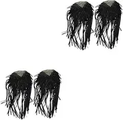 SHINEOFI 2sets Fringe Epaulet Shoulder Pads Tassel Decor for Fancy Dress for Men Women's Outfits 2pcs*2