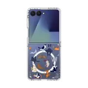 Galaxy Z Flip7 Clear Magnetic Case YOGA CATS