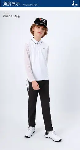 PGM兒童高爾夫防曬衣2021新款男童打底衫上衣T恤夏季青少年衣服