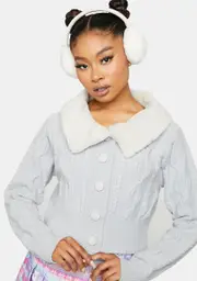 Cloudy Hold Me Tightly Faux Fur Cardigan