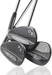 [MACGREGOR] Golf Tour Grind Milled Face Golf Wedge Set, Black, Mens Left Hand