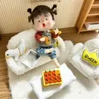 Furniture Model Dollhouse Plush Sofa Miniature Single/Double Sofa Photo Props