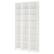BILLY bookcase comb with extension units, white, 120x28x237 cm
