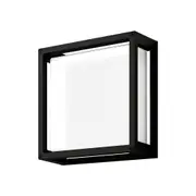 York Square Exterior Wall Light 12W Black Aluminium 5000K - 19655