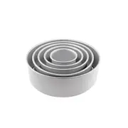 Mondo Pro 8in/20cm Anodised Deep Cake Pan Round Baking/Cooking Mould Tin Silver