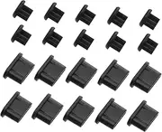 SEWACC 10Pairs Dust Plugs for Type C Earphone Soft Protective Caps for Phones and Laptops Stopper Black
