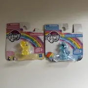 Hasbro My Little Pony "Fluttershy" and “Rainbow Dash” Miniature 1 1/2" NEW