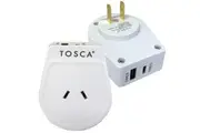 Tosca Japan OB Portable Travel Power Adapter USB A&C Converter Plug White