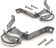 CYANTEKOMS 2Pack Antenna Wall Mount, 4'' heavy-duty Antenna Mast Clamp Accessories Kit Galvanised ASTM A153 with 2 brackets & lags bolts for TV Antenna Mast (Wall Mount)