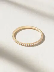 [Ileana Makri] Ileana Makri - Thread 18-karat Gold Diamond Eternity Ring - 7 7 Gold