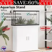 Aquarium Stand Fish Tank Cabinet Base Living Room White Engineered Wood vidaXL