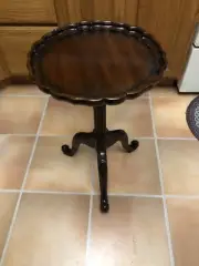 THEODORE ALEXANDER Table 5000-245 Marquetry Kettle Occasional Wine Pie Crust Tea
