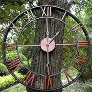 Garden Clock Outdoor Garden Wall Clock Large Roman Numeral Garden Clock Outdoor Iron Clock