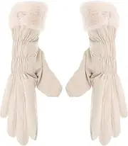[Mipcase] Ladies Thermal Touchscreen Gloves Windproof Insulated Soft Furry Lining for Winter Sports Outdoor Adventures Daily Use Stylish Compatible with Smart Devices