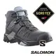 【SALOMON 法國】女 X ULTRA 4 GTX中筒登山鞋 『磁灰/黑/藍』416250 登山鞋 健行鞋 多功能鞋 戶外 露營 登山