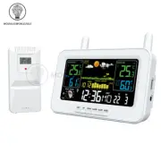 Wireless Thermometer Hygrometer Weather Station Color Screen Clock Calendar