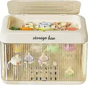 Bottle Holder Organizer – Baby Bottle Drying Rack with Lid and Drain Base | Dustproof Nursing Bottle Storage Box, Clear Feeding Bottle Container for Countertop, Large Capacity Infant Bottle Organizer