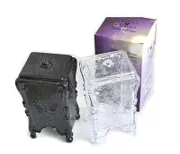 在飛比找Yahoo!奇摩拍賣優惠-ZF BOX 安娜蘇風格 古典蝴蝶雕花化妝棉盒/收納盒/卸妝