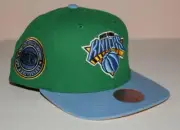 Mitchell & Ness NEW YORK KNICKS Snapback Hat Cap NBA Blue & Green Waverunner *2P