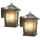 2 Pack Solar Wall Lights Outdoor Dusk to Dawn Motion Sensor Solar Porch Lights