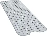Bathtub and Shower Mats, Extra Long Non-Slip Bath Mat with 200 Big Suction Cups,Eco Friendly Bath Tub Mat for Kids 40 X 16 Inch,Machine Washable Bath Tub Mat for Bathroom (Blue)