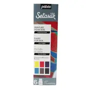6pc Pebeo Setasilk Silk Clothing Paint 20ml Set Creative Art Painting