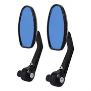Motorcycle Aluminum Oval Rear View Mirror Handlebar End