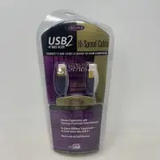 Belkin USB2 Hi-Speed USB Cable 24K Gold Plated Series 6' Type A-B 40X FASTER New