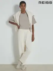 Reiss White Soft-Touch Joggers With Wool (E84673) | $240