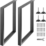 711.2MM Adjustable Furniture Legs, Square Reinforced Steel Office Table legs Set of 2 for DIY, Max Load 453.6KG Heavy Duty Desk Legs, Quick Instalation & Rich Accessories Legs