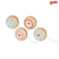 在飛比找蝦皮購物優惠-★童心園【贈品】goki 木製溜溜球(隨機) 木製 懷舊感滿