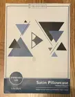 Blissford Satin White Pillow Case With Hideen Zipper NIB Standard 2 in package
