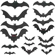 Uonlytech 28Pcs Halloween Bat Garage Door Decorations Outdoor Garage Decals Unique Trunk Treat Car Decorations for Halloween Party Versatile Use for Doors Windows