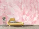 3D Feather Texture Pink Self-adhesive Removeable Wallpaper Wall Mural
